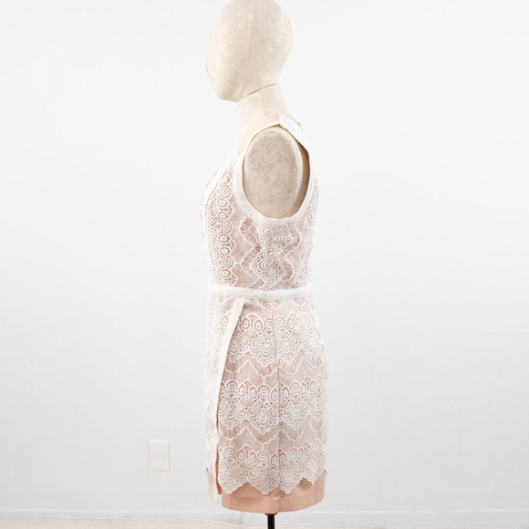 Greylin M Illusion Lace Sheath Mini Dress Pink - Picture 7 of 16
